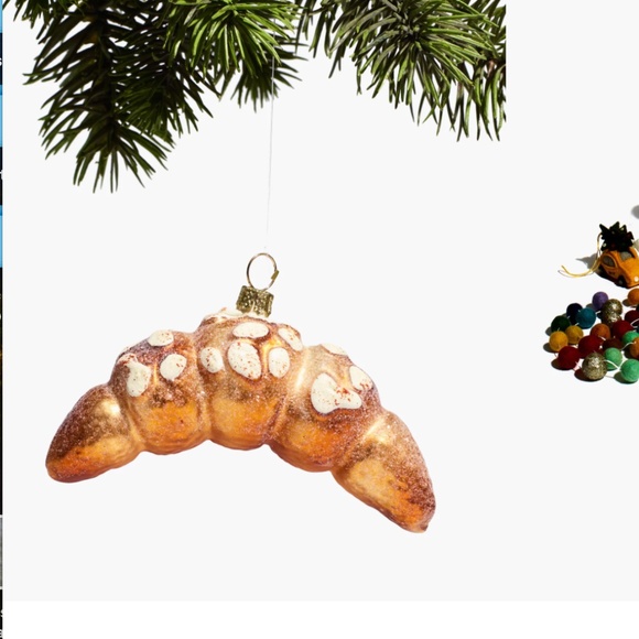 Madewell Other - New with Tags Madewell glass Ornament Croissant by Cody Foster Holiday ornament!